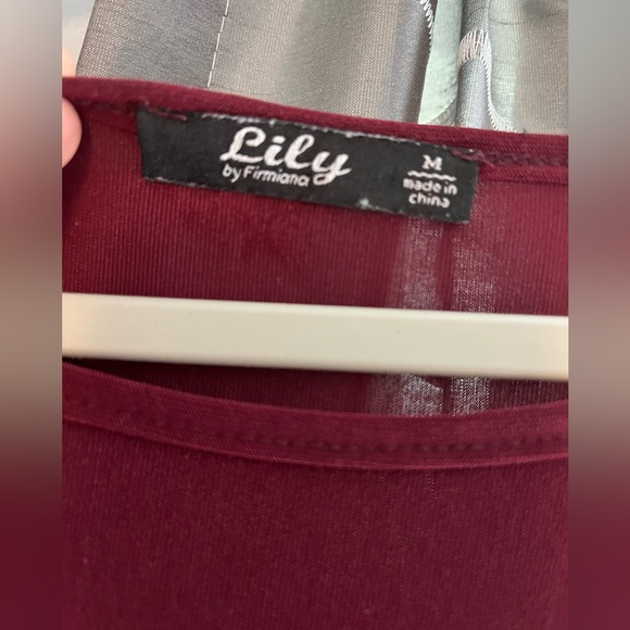 Ladies Burgundy Tunic - Picture 2 of 2